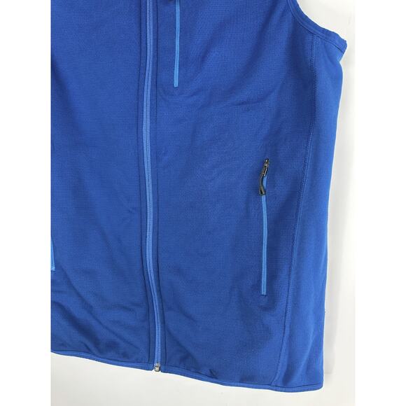 *Flawed* Patagonia Piton Hybrid Polartec Fleece Vest Men's Large Blue Full ZIp - Picture 9 of 14